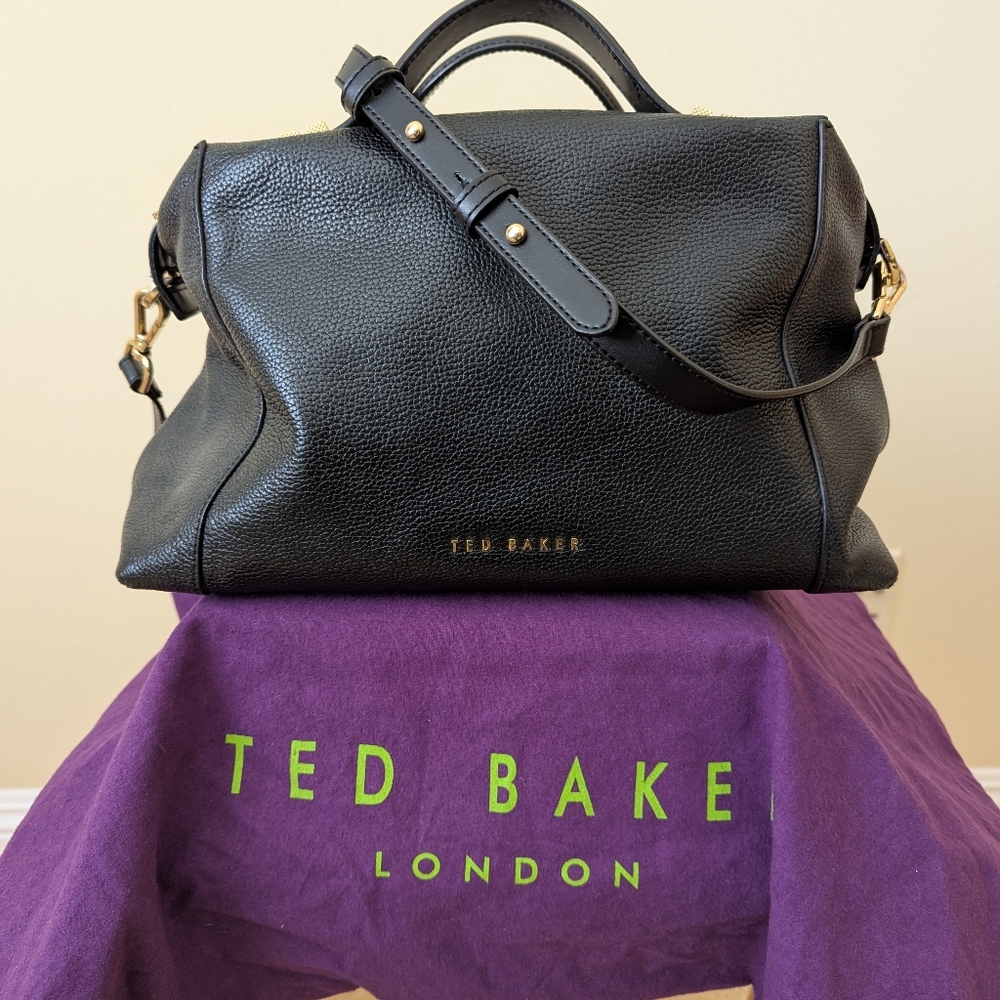 Ted Baker Black Leather Crossbody Bag